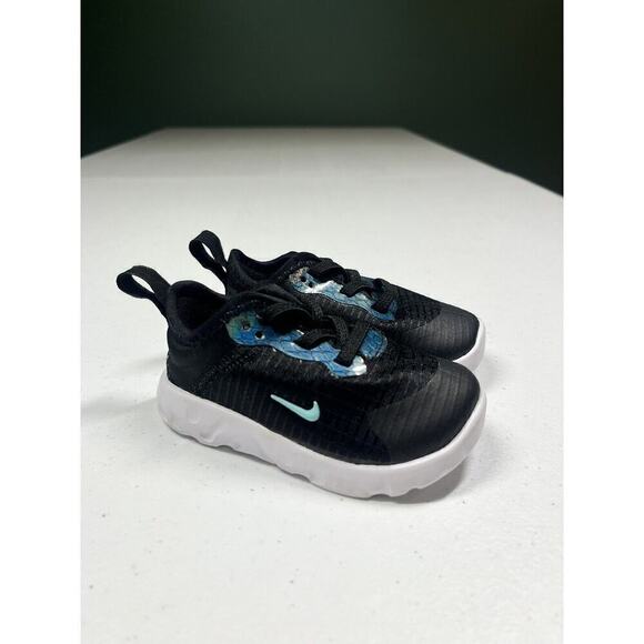 Nike Lucent Toddler Black Blue Sneaker Toddler Size 4C - Picture 3 of 6